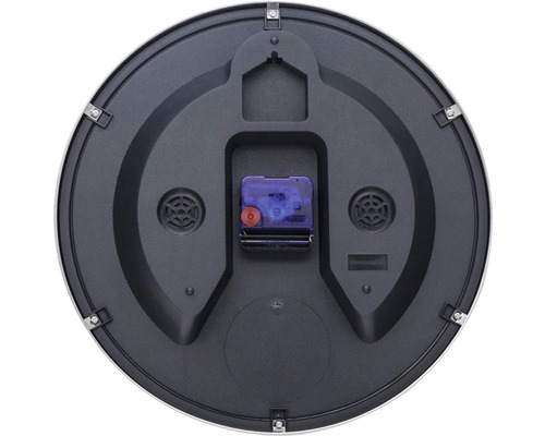 Rückseite einer Wanduhr mit Uhrwerk