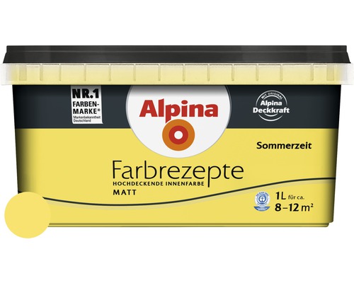 Alpina Wandfarbe Farbrezepte Sommerzeit 1 L Alpina Innenfarbe FarbRezept Sommerzeit, 1 Liter, matte Innenfarbe