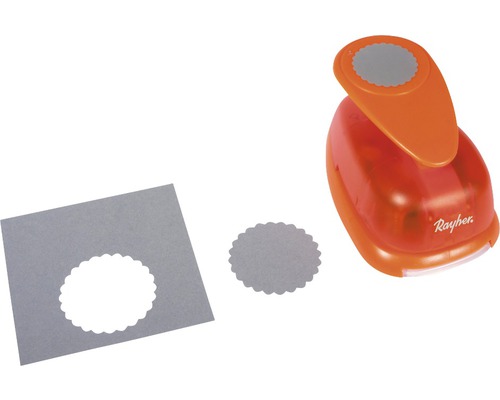 Rayher Papierstanzer mit Papier und gestanztem Motiv