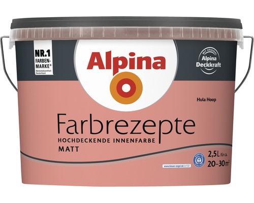 Alpina Farbrezepte Hula Hoop hochdeckende Innenfarbe, 2,5 Liter Dose