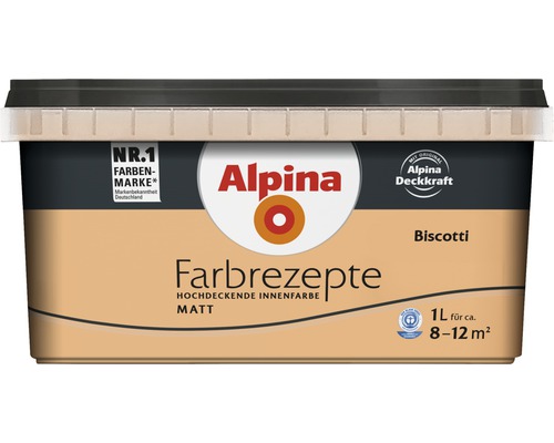 Alpina Farbrezepte Innenfarbe Matt Biscotti, 1 Liter