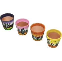 Blumentopf Mexiko Ton Ø 6 H 6 cm sortiert