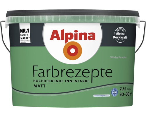 Alpina Farbe Wildes Paradies, 2,5 Liter Eimer, matte Innenfarbe