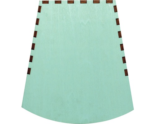 Holzplatte mit Steckverbindungen