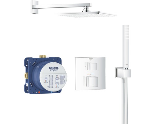 Unterputz-Brausemischer Grohe Grohtherm Cube mit Hand- und Kopfbrause 34741000 chrom