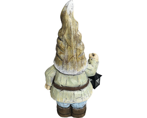 Gartenfigur Zwerg mit Laterne, Rückansicht