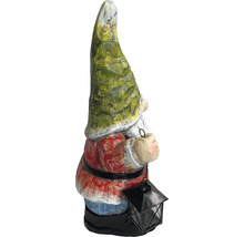 Gartenfigur Dekofigur Lafiora Gnom mit Laterne 29 x 22,5 x 55 cm rot