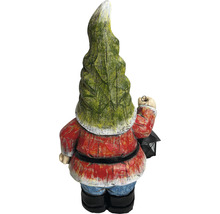 Gartenfigur Dekofigur Lafiora Gnom mit Laterne 29 x 22,5 x 55 cm rot