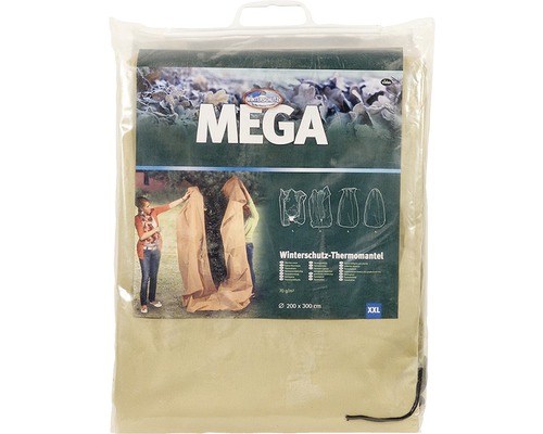Thermomantel 300 x 200 cm, beige Winterschutz Thermomantel MEGA in der Verpackung, Größe 200 x 300 cm