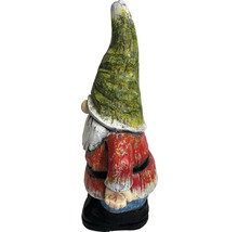 Gartenfigur Dekofigur Lafiora Gnom mit Laterne 29 x 22,5 x 55 cm rot