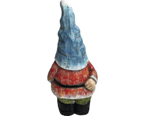 Gartenzwerg aus Holz mit Mütze