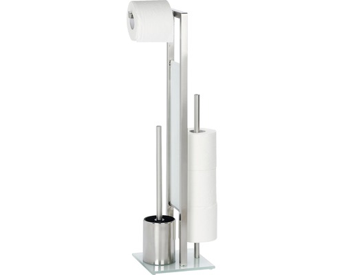 Toilettenpapierhalter mit Bürstengarnitur und Ersatzrollenhalter