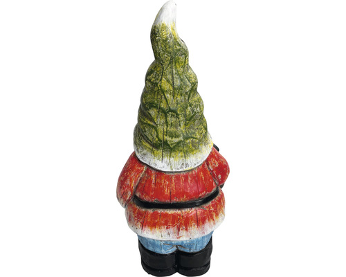Gartenzwerg aus Kunstharz von hinten