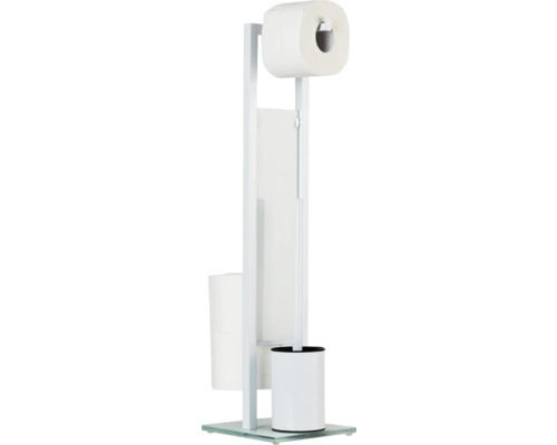 Toilettenpapierhalter mit Bürste und zusätzlichem Rollenhalter