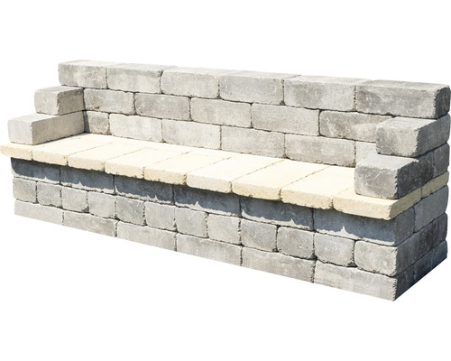 Gartenbank Flairstone 2-Sitzer Beton 60x78x162 cm grau-0