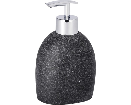 Seifenspender aus Stein mit verchromtem Spenderkopf