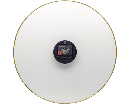 Rückseite einer Wanduhr mit Uhrwerk