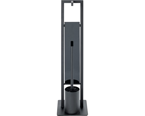 Freistehende WC-Garnitur mit Toilettenbürste und Papierhalter