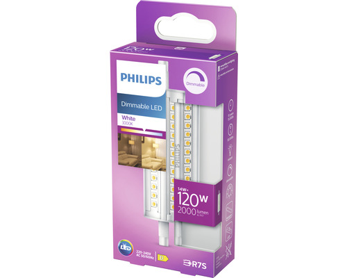 Philips LED-Lampe, dimmbar, 3000 Kelvin in Produktverpackung