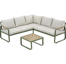 Gartenset mit Ecksofa und Tisch