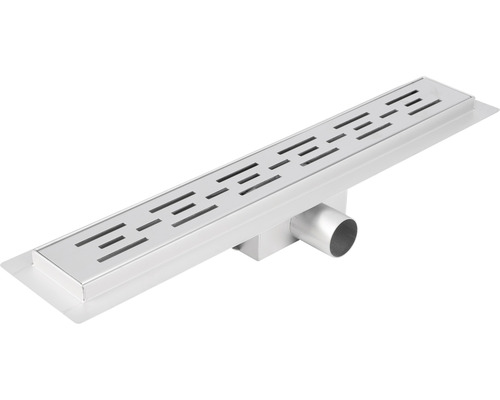 Edelstahl Duschrinne mit Schlitzmuster