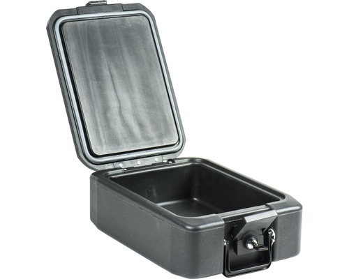 Feuerfeste Dokumentenkassette mit geöffnetem Deckel