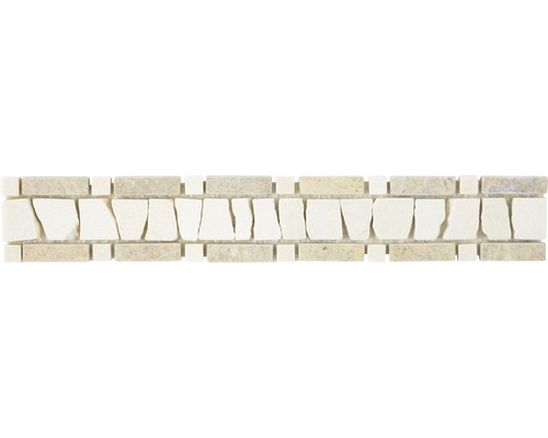 Natursteinmosaik Marmor BO LA BC07 5x30 cm beige braun Mosaikfliese aus Stein
