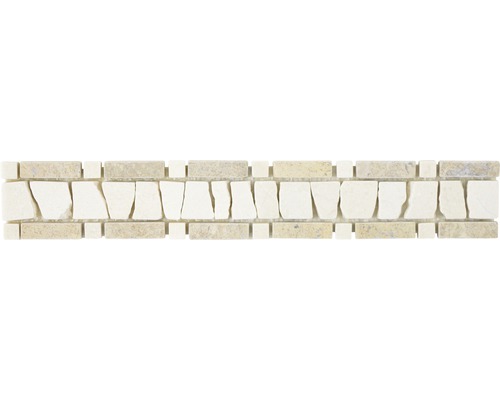 Natursteinmosaik Marmor BO LA BC07 5,0x30,0 cm beige braun