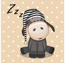 Schlafender Esel mit Schlafmütze Illustration