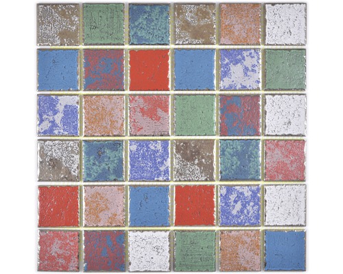 Mosaikfliesenmuster mit verschiedenen Farben und Texturen für Wand- und Bodendesign