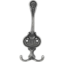 Doppelter Kleiderhaken aus Metall im Retrodesign
