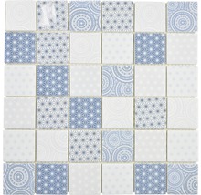 Glasmosaik Emily 41 30,0x30,0 cm blau