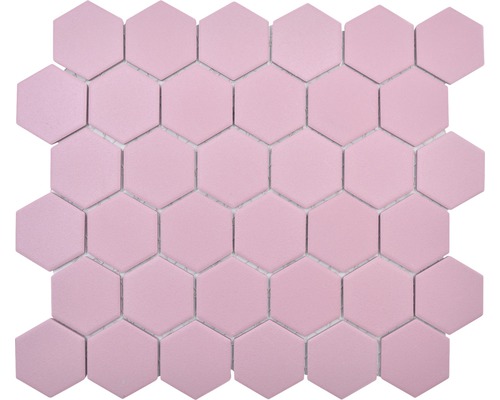 Keramikmosaik Hexagon HX AT51 32,5x28,1 cm altrosa