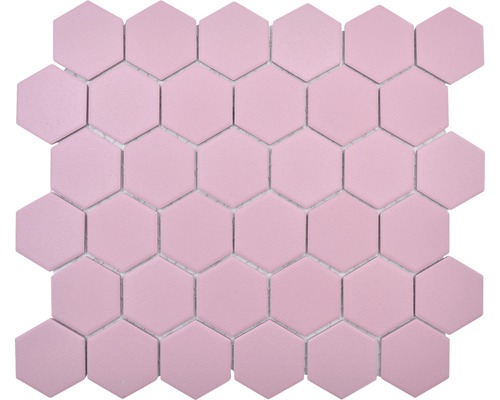 Keramikmosaik Hexagon HX AT51 32,5x28,1 cm altrosa Sechseckige Mosaikfliesen für Wand und Boden