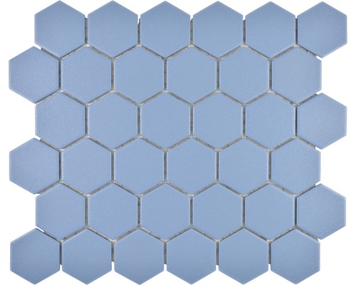 Keramikmosaik Hexagon HX AT53 32,5x28,1 cm blaugrün