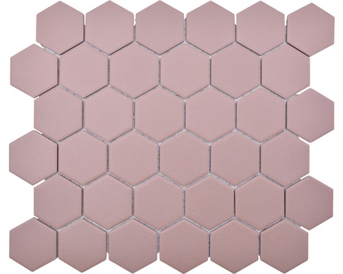 Keramikmosaik Hexagon HX AT54 32,5x28,1 cm klinkerrot Hexagonale Mosaikfliese für Wand- und Bodenbeläge
