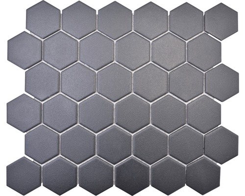 Keramikmosaik Hexagon HX AT59 32,5x28,1 cm schwarz