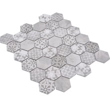 Mosaikfliesen in Sechseckform mit Muster