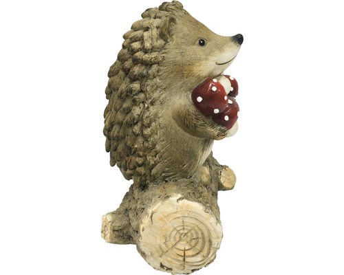 Dekorative Igel Gartenfigur mit Pilzen