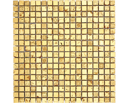 Natursteinmosaik XAM 47 30,0x30,0 cm gold
