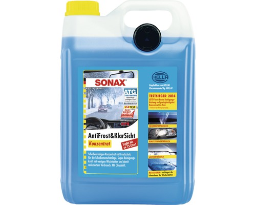 Scheibenklar & Frostschutz Konzentrat SONAX 5 L bis -30 °C 2:1, bis -20 °C 1:1 und bis -10 °C 1:2