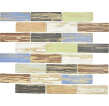 Mosaikfliese in Holzoptik für Wand und Boden