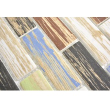 Mosaikfliese im Holzdesign