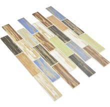 Mosaikfliese im Holzdesign