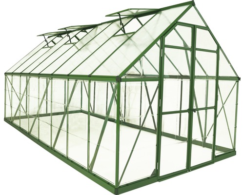 Gewächshaus mit Rahmen und transparenten Paneelen