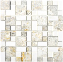 Mosaikfliese aus Naturstein und Marmor