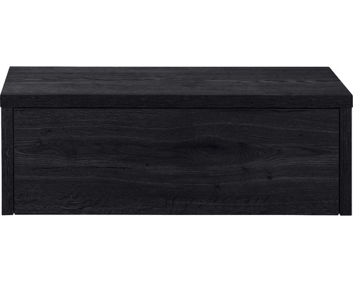 Waschbeckenunterschrank Sanox Bloxx 35x100x45 cm mit Waschtischplatte black oak