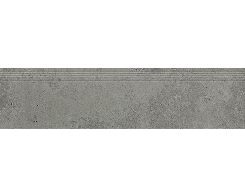 Feinsteinzeug Treppenstufe Candy 29,8x119,8 cm grau matt rektifiziert