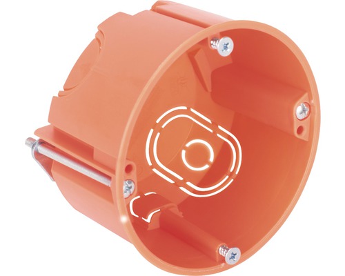 Hohlwandschalterdose 68x47 mm orange Unterputzdose zur Elektroinstallation