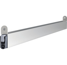 Automatische Türdichtung aus Metall mit Schrauben zur Befestigung.